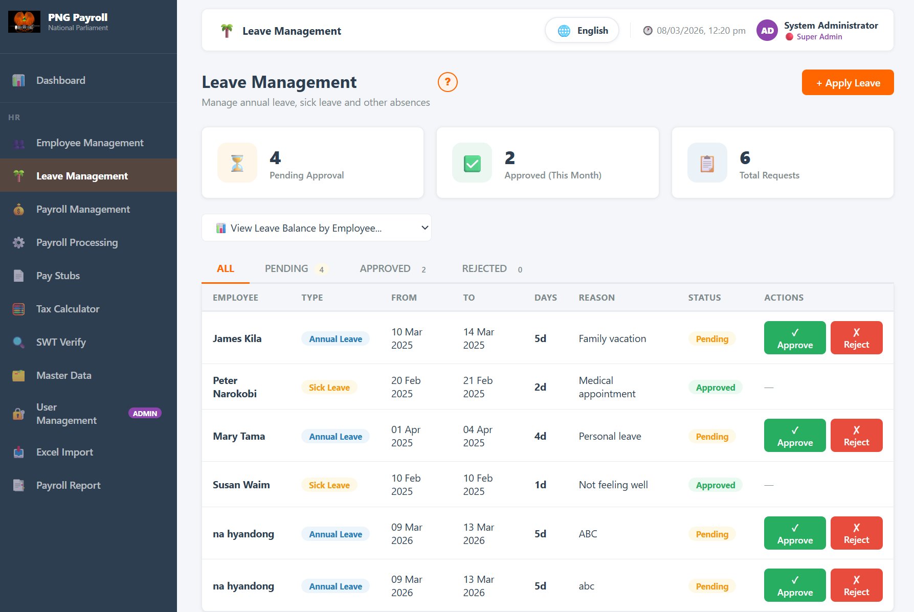 Leave Management